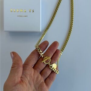 518 Gold Chain Toggle Necklace - Gold plated